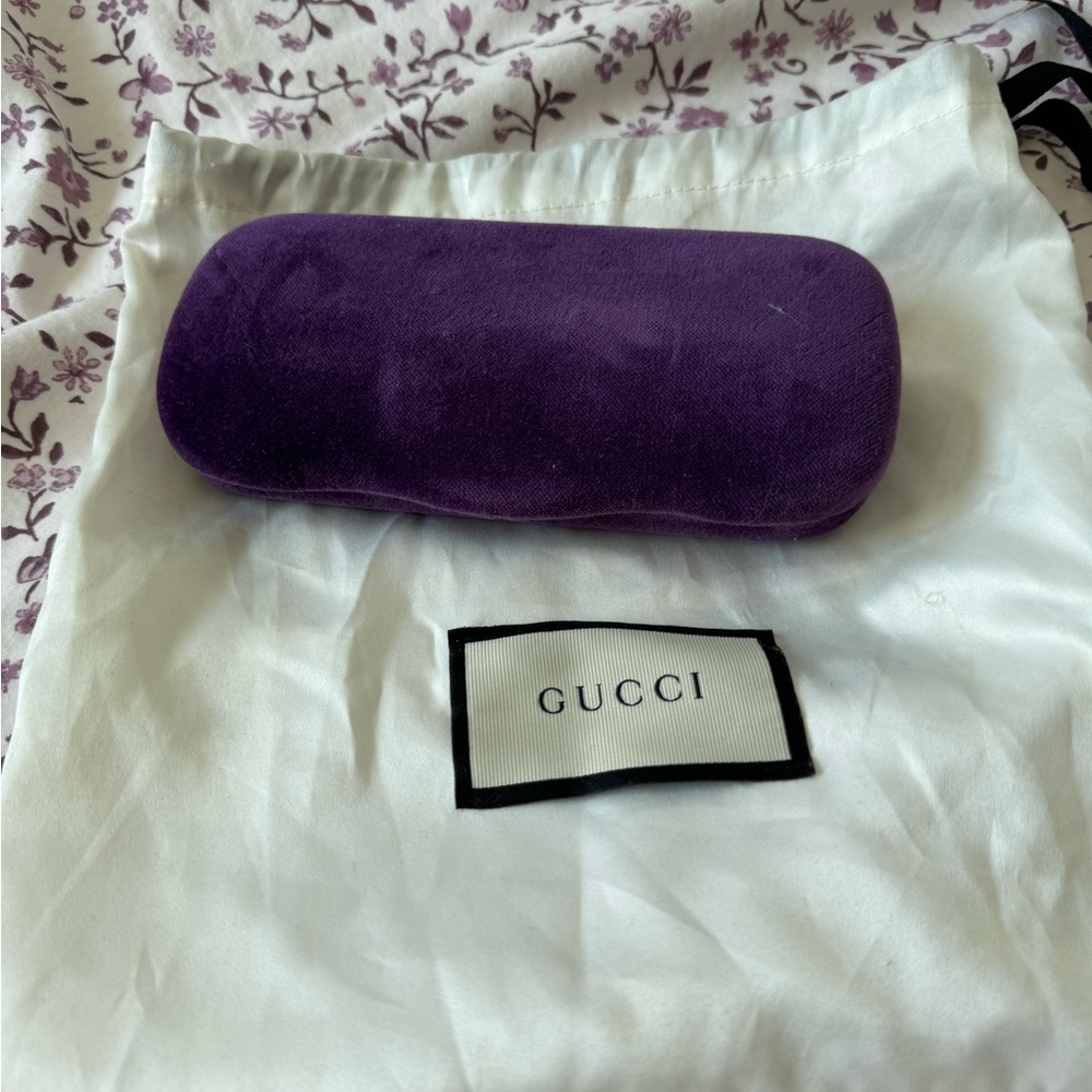 Gucci Rich Purple Velvet Eyewear Case